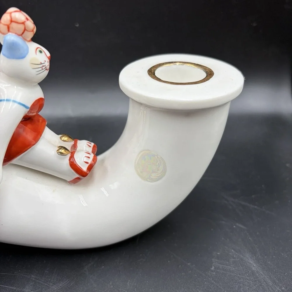 Vtg Villeroy‎ & Boch Benedikt Functional World Cat Candle Holder Candelabra Rare